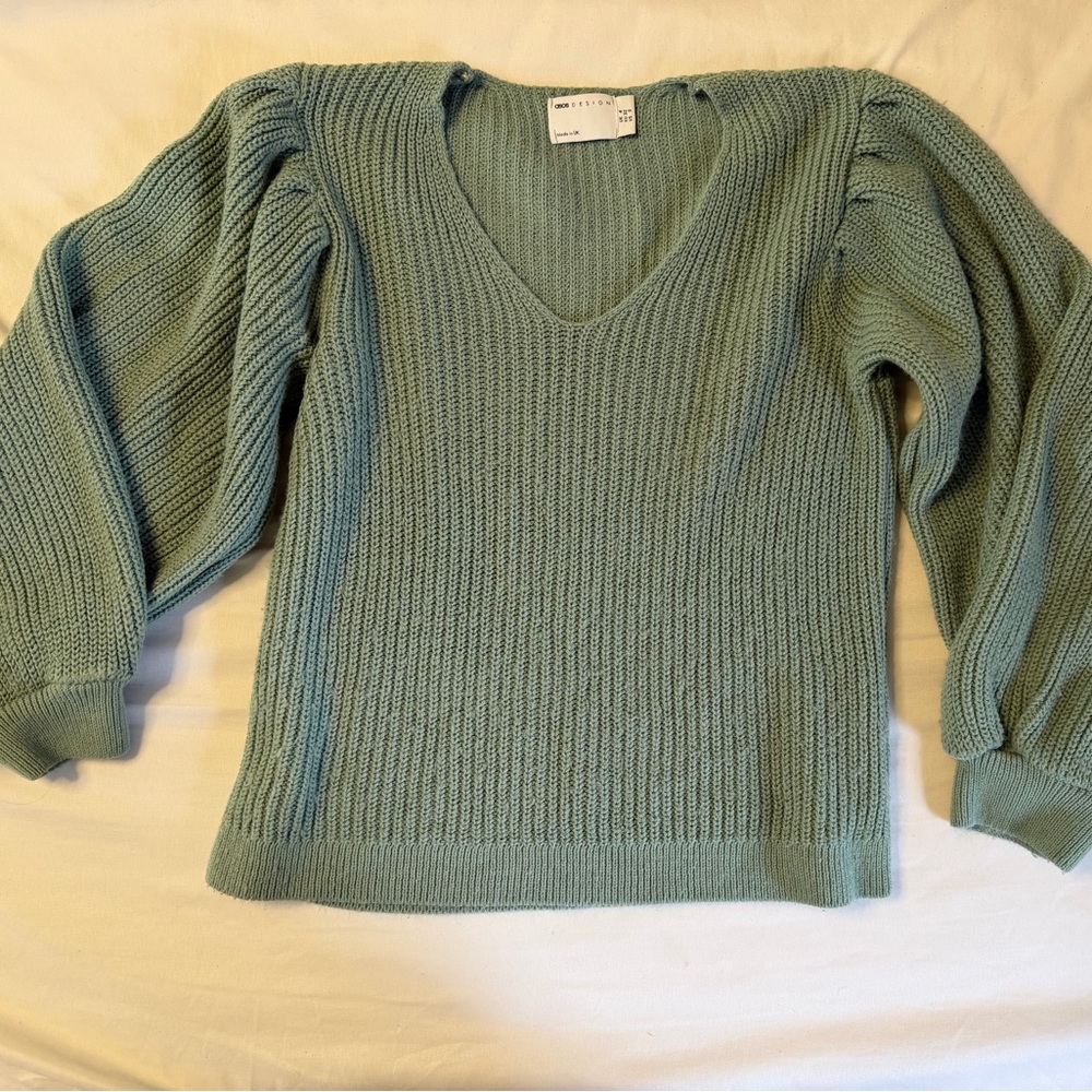 ASOS V-Neck Sweater - Sage Green
